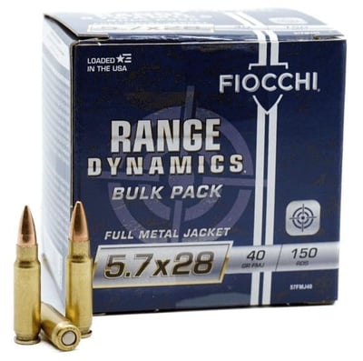 Fiocchi Range Dynamics 5.7x28mm 40 Grain FMJ 450 Rounds Bulk Pack - $206.99