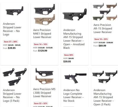 Get 15% off Lower Receivers with coupon code "GETLOW15" @ AR15Discounts 