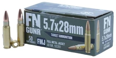 FN GUNR 5.7x28mm 40-Gr. FMJ 500 Rnds - $264.99 