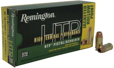 Remington High Terminal Performance (HTP) .45 ACP Ammo 230-Gr. JHP 500 Rnds - $289.99 (Free Shipping on $100+ Orders)