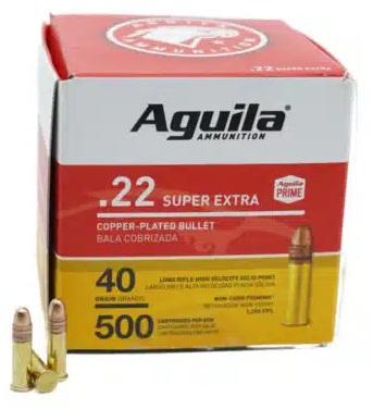 Aguila - Super Extra - 22 Long Rifle - 40 Grain - CP HVSP - Bulk Pack - 2000 - $115.99 