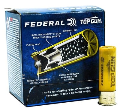 Federal Top Gun 20 Ga #8 Shot 2.75" 7/8 oz. 1210 FPS 250 Rnds - $84.99