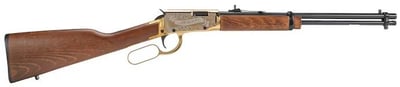 Rossi Rio Bravo Doc Holliday Lever Action Rifle 22 Long Rifle 18" Blued Barrel Gold Frame Wood Stock Straight Grip - $328.13 