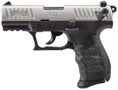 WALTHER ARMS P22Q 22 LR 3.42" 10rd Pistol - Nickel / Black - $219 + 200 FREE rounds of Federal Punch .22lr Ammo after MIR   ($8.99 Flat Rate Shipping)