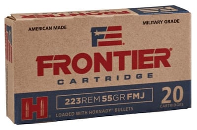 Hornady Frontier .223 Rem 55-Gr. FMJ 500/Case - $300