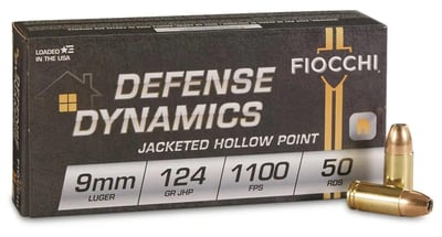 Fiocchi 9mm 124 Grain JHP 1000 round case 9APBHP - $359.99  ($8.99 Flat Rate Shipping)