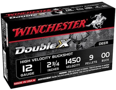 Winchester Double X 12 Gauge Buckshot Ammo 2-3/4" 250 Rnds - $514.99 (Free Shipping on $100+ Orders)
