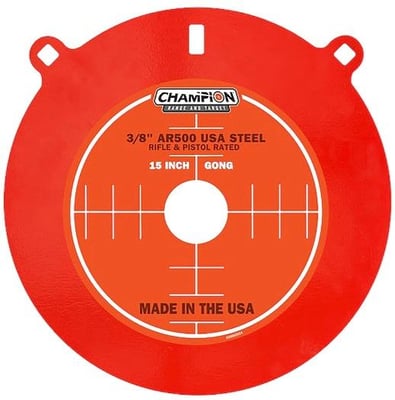 Champion Impact AR500 Steel Target Gong 15" - $69.99 (Free Shipping on $100+ Orders)