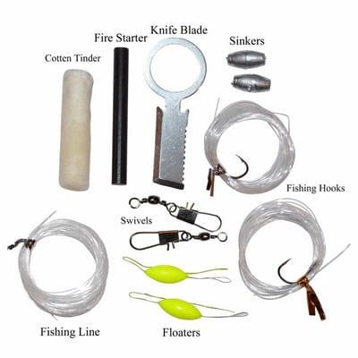Paracord Survival Fishing Kit - Compass, Fire Starter Rod and much more - $8.99 + FS over $35 (Free S/H over $25)