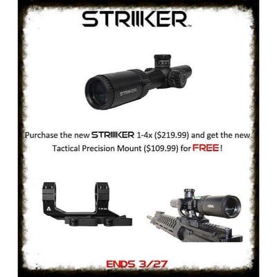 FREE TPM mount with the purchase of the Atibal Striiiker 1-4x 5.56/.308 tcr bdc reticle