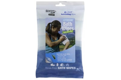 Adventure Medical Kits 0170-0304 Adventure Bath Wipes, Travel Size - 8 wipes - 0170-0304 - $3.95 (FREE Shipping over $50)