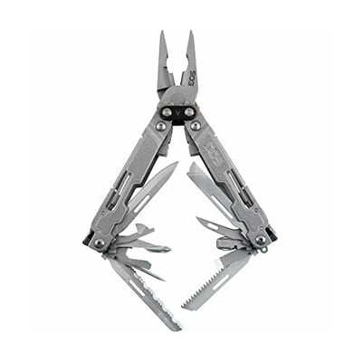SOG PowerAccess Deluxe All-Around Heavy Duty Stainless Steel Multi-Tool w/Nylon Sheath, Two Knife Blades, Can & Bottle Opener, Stone Wash - $44.99 + FREE Shipping