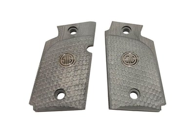 Grip Set, 938, G10, Piranha, BLK Sig Medallion - $59.99