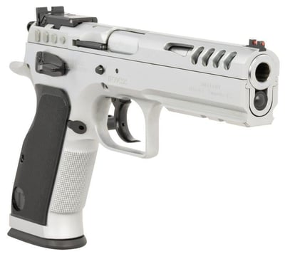 Tanfoglio Defiant Stock Master 10mm Auto Pistol 4.75" Barrel 13+1 Round Stainless Slide Black Grip Stainless Frame - $1354.99 (Free Shipping on $100+ Orders)