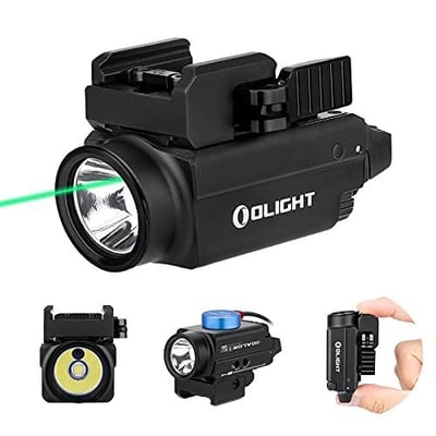 OLIGHT Baldr S 800 Lumens Compact Rail Mount Weaponlight with Green Beam and White LED Combo, Magnetic USB Rechargeable Tactical Flashlight with 1913 or GL Rail, Battery Included (Black) - $90.96 + FREE Shipping