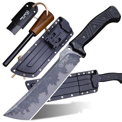 6mm thick DC53 steel 15.2in (full tang) fixed knife + scabbard & 5.9in cerium igniter - $31.8 (Black Friday Deal) + FREE Shipping