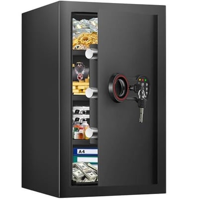 4.3 Cub Large Fireproof Safes for Home, Digital Home Safe Fireproof Waterproof with Electronic Keypad, Spare Keys and Removable Shelf - $109.99 + FREE Shipping
