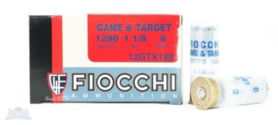 Fiocchi Game & Target 12ga 2 3/4'' 1-1/8oz #8 25rds 12GTX188 - $9.99