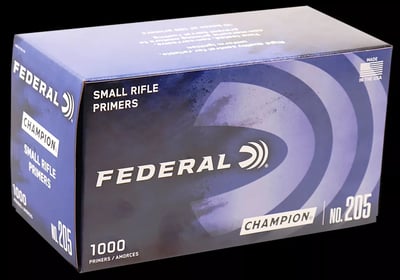 Federal 205 Small Rifle Primer, 1000/box - 65567 - $69.95 (FREE Shipping over $50)