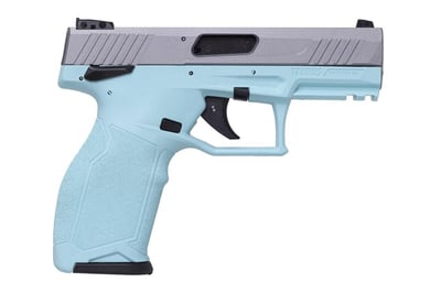 Taurus TX22 22LR Rimfire Pistol with Cyan Frame and Satin Nickel Slide - $179.99 