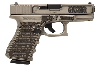 Glock G19 Gen3 Compact 9mm 4" 2/15 Rd Austria Trump 2024 CSD BLK ENG - $512.49 