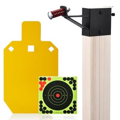 GADFISH 7" x 12" AR500 Steel Targets for Shooting with T Post Target Hanger, 1/2 Inch Thick Steel Target, 2 Mounting Options, Neon Yellow Color - $39.99 + FREE Shipping