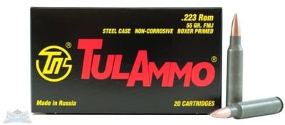 Tula 223 Remington 55gr FMJ Steel Case 20rds - $8.99