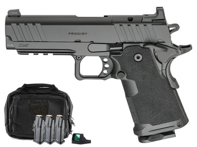 Springfield 1911 Prodigy Compact 4.25" 9mm 15rd Pistol Package with Viridian RFX11 Green Dot Optic, Black - $1399.99 