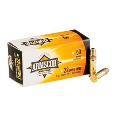 Armscor .22LR Rimfire Ammo - 36 Grain HVHP 5000rd Case (100 Boxes) - $402.49