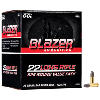 Blazer Ammunition, Blazer, 22LR, 38 Grain, Lead Round Nose, 525 Round Box - $33.54 