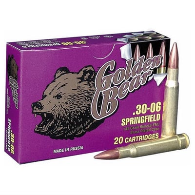 Golden Bear .30-06 145-Gr. FMJ 120 Rnds - $89.29 (Buyer’s Club price shown - all club orders over $49 ship FREE)