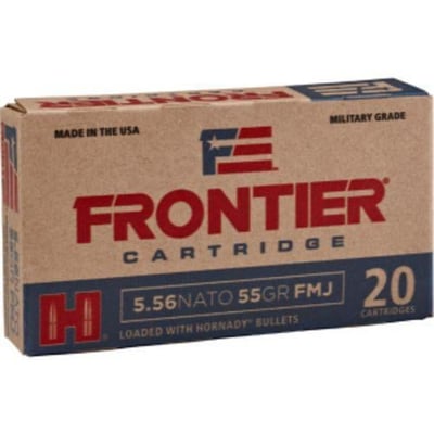 HORNADY Frontier 223 Rem 55gr Full Metal Jacket Ammunition 20 Rounds - $9.99 + $12.99 Flat Rate Shipping