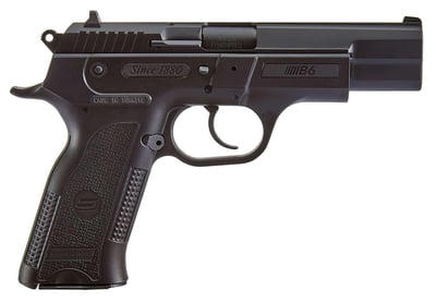 SAR USA B6 Single/Double 9mm Luger 4.50" 17+1 Black Polymer Grip Black - $219.99 