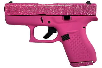 Glock 42 .380 ACP Single-Stack Pistol with Pink Pixie Glitter Finish - $419.99 