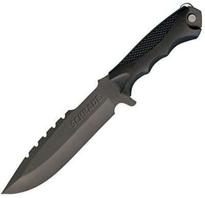 Schrade 11.5" Stainless Steel Full Tang Fixed Blade Knife and Tool with 6.6" Drop Point Blade TPE Handle - $27.19 (Free S/H over $25)