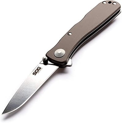 SOG Twitch II Drop Point 2.65in Everyday Carry Portable Compact Well-Rounded Camping Pocket Folding Knife AUS-8 Steel Blade - $38.19 + FREE Shipping