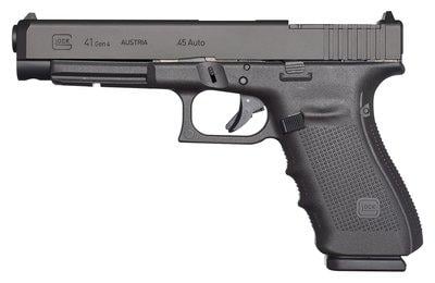 Glock 41 Gen 4 MOS .45 Auto 5.3 Inch Barrel Black Finish Adjustable Sights 13 Round Made In USA - $666 ($9.99 S/H on Firearms / $12.99 Flat Rate S/H on ammo)