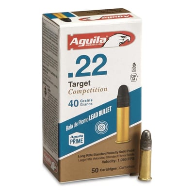 Aguila Target Competition .22LR 40 Grain SP 50 Rounds - $7.59 (Buyer’s Club price shown - all club orders over $49 ship FREE)