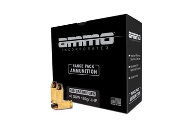 Ammo Inc .40 S&W JHP 180gr Handgun Ammo - 150 round box - $39.95