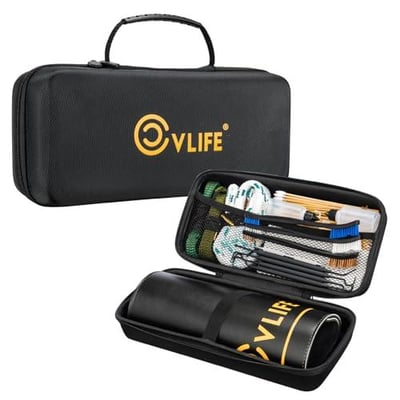 40% off CVLIFE Gun Cleaning Kit for 9mm .223/5.56mm 12GA .38 & .357 Cal, Gun Cleaning Supplies with Bore Cleaner, Gun Cleaning Mat, Patches, Swabs, Gun Brushes, Cleaning Pick, Oil Bottle w/code BRD69KLB - $17.81 + FREE Shipping
