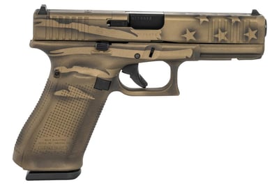 Glock G22 Gen5 MOS 40 S&W Pistol with Coyote Battle Worn Flag Cerakote Finish - $667.83 (Free S/H on Firearms)