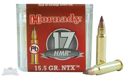 Hornady .17 HMR 15.5gr NTX 50rds 83171 - $18.89