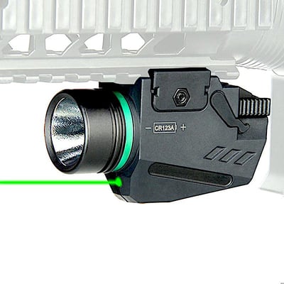 Tactical LED Flashlight Green Laser Sight Combo For 20mm Rail Mini Glock Pistol - $24.99