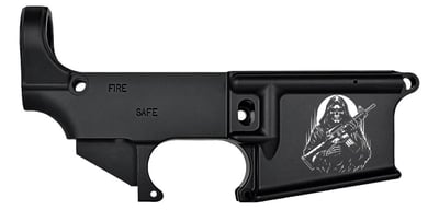 "The Reaper" AR15 Anodized 80% Lower Receiver - Fire / Safe Engraving - Optional Engravings - $42.41 after Code: GRUNT17 