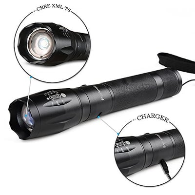 Larnn LED Flashlight Outdoor Waterproof CREE Tactical Flashlight with 5 Modes for Camping Hiking - $14.97 + FS over $49 (LD) (Free S/H over $25)