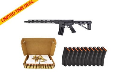 5.56 'Operator Series' 16" Government Complete Rifle / 1:8 Twist / 15" MLOK Handguard / 300rds of Ammo and 10 Mags - $799.99