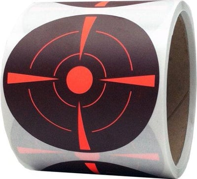 Target Pasters 3" Inch Round Adhesive Shooting Targets - Target Dots - Black and Fluorescent Red 100 targets - $10.99 shipped (Free S/H over $25)