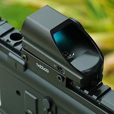 OTW RS-25 1x22x33mm Reflex Sight, Multiple Reticle Picatinny Rail Mount, Absolute Co-Witness - $48.99 (Free S/H over $25)