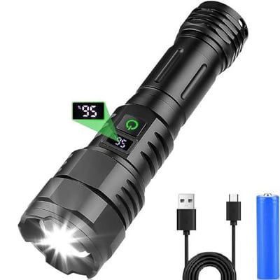 Voph Rechargeable Flashlight, 20000 Lumens 5 Modes XHP 70.2 Waterproof - $9.99 + FREE Shipping