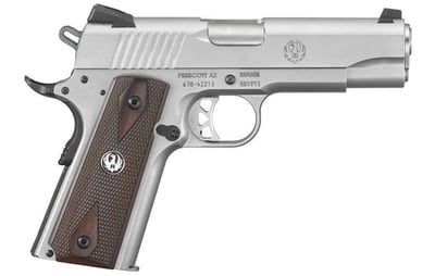 Ruger SR1911-CMD 45 ACP 4.25" 8+1 Rds Stainless Rosewood Grips - $729.54 after code "SAVE10" 